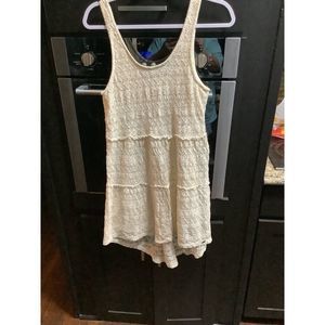 Cream Dress With  Hi/Low Hem. Sz Medium